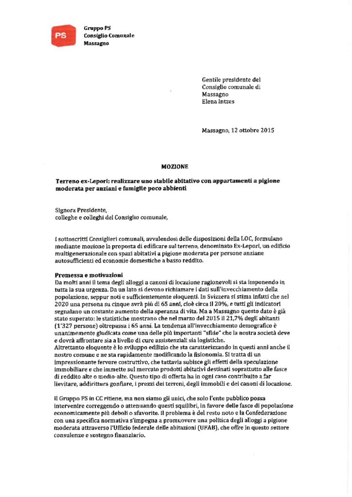 2015.10.12 - Mozione Ex Lepori