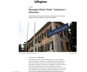 La Regione - 2024-05-03 Massagno Rosso Verde - Massagno non volta pagina