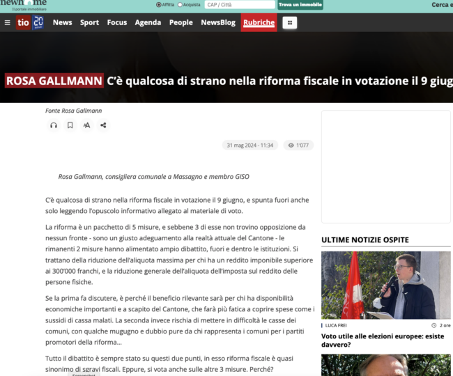 tio – qualcosa di strano nella riforma fiscale in votazione il 9 giugno qualcosa di strano nella riforma fiscale in votazione il 9 giugno
